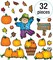 Carson Dellosa 32-Piece Pumpkin Patch Bulletin Board Set, Pumpkins, Scarecrow, Leaves, and Pumpkin Patch Sign Fall Bulletin Board Decorations, Perfect for Fall Classroom Décor